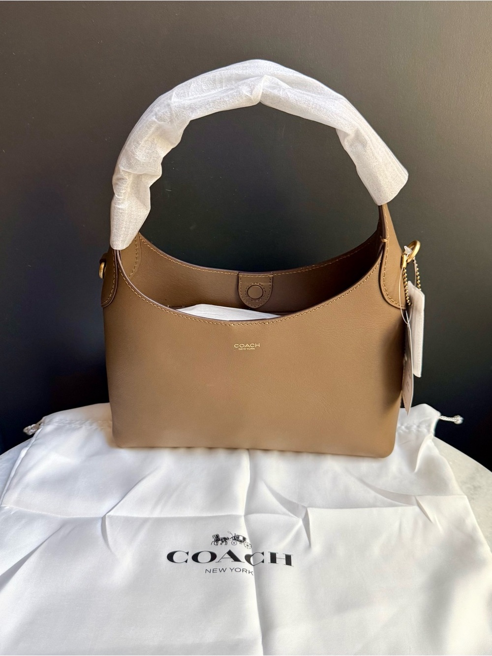 NWT Coach Brooklyn Shoulder Bag
23 - Dark Stone / Taupe